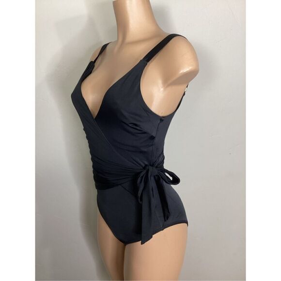 New. HAH (Hot As Hell) black wrap one piece swimsuit. Large. Retails $189 - Picture 9 of 12